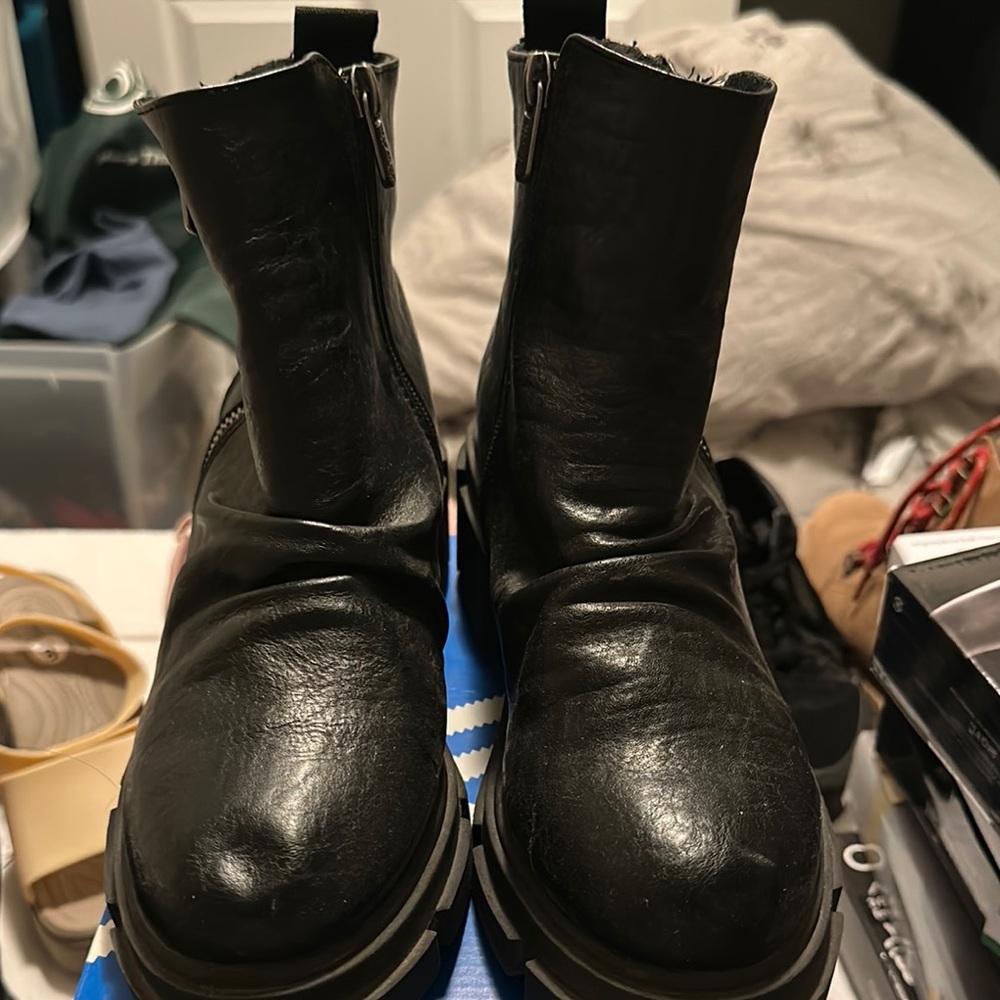 Men's Black Leather Boots